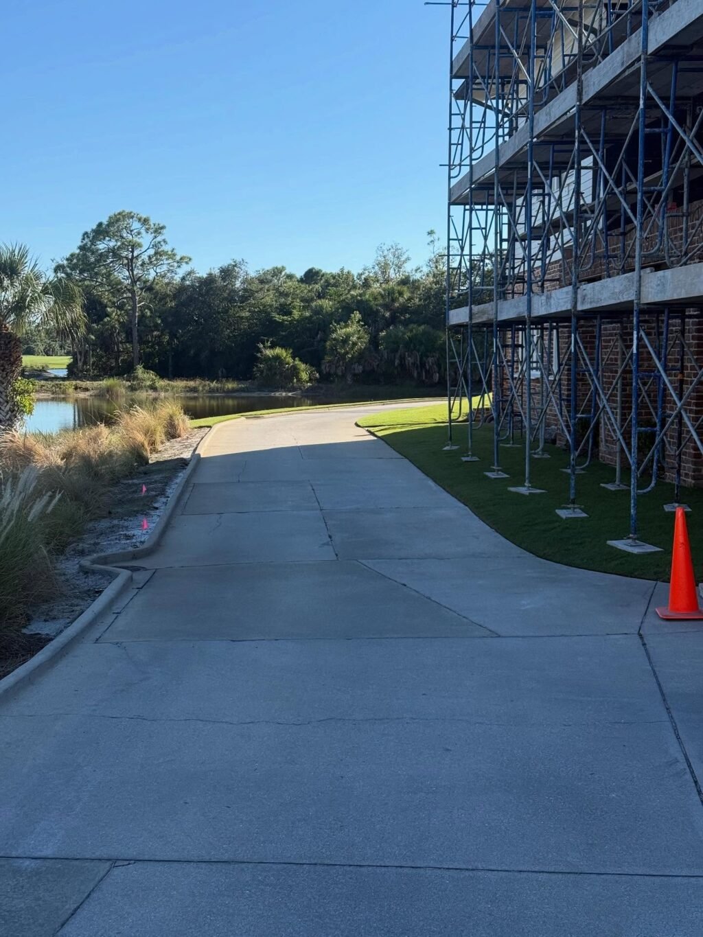 Balcony and awning demolition completed at Old Collier Golf Club.